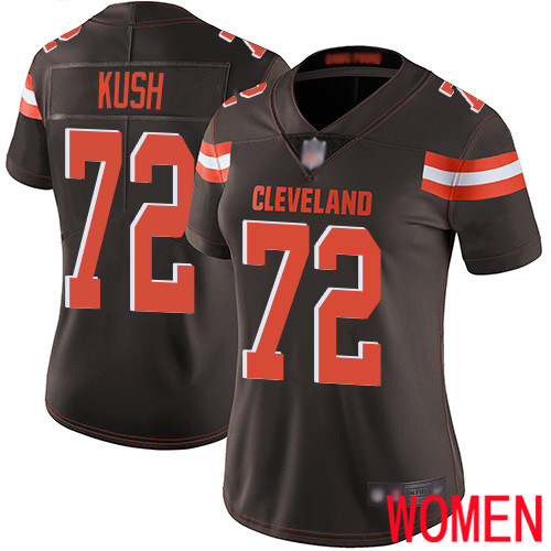 Cleveland Browns Eric Kush Women Brown Limited Jersey 72 NFL Football Home Vapor Untouchable
